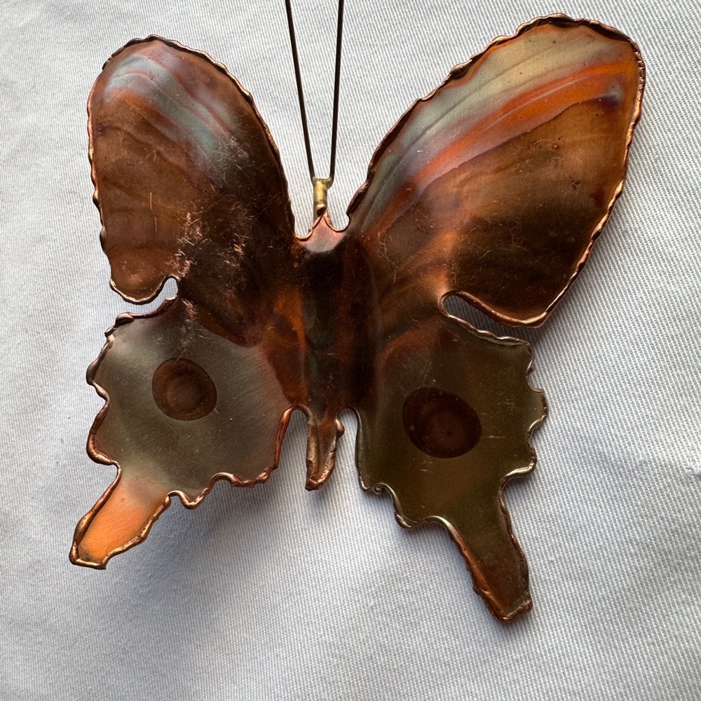 Elegant Copper Butterfly Wall Accent